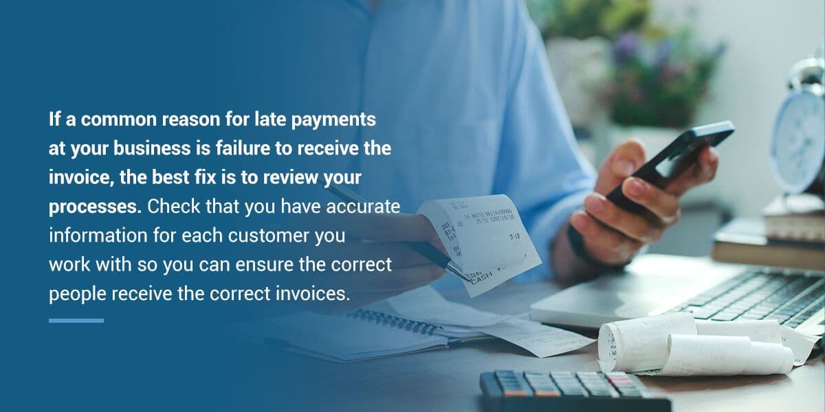 The customer never got their invoice