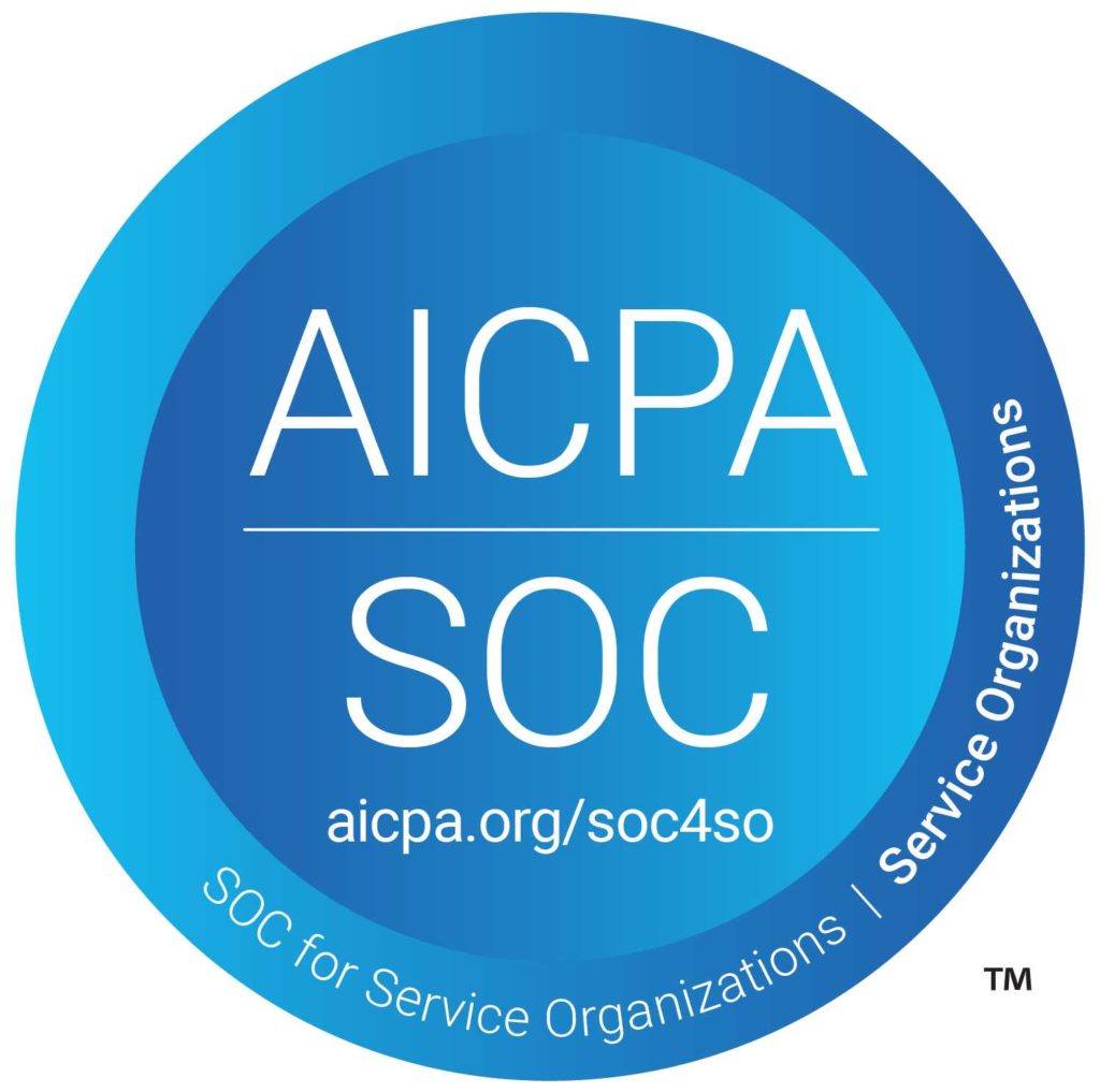 AICPA SOC for service organizations blue circle logo
