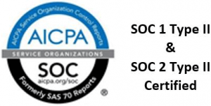 AICPA service organizations SOC1 Type II and SOC 2 Type II Certified