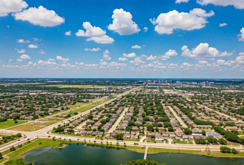 Aerial view of Bedford, TX