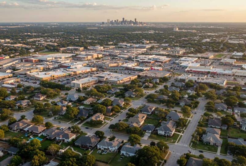 Aerial view of Deer Park, TX