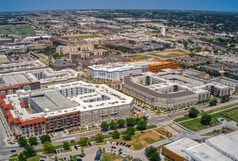 Aerial view of Frisco, TX