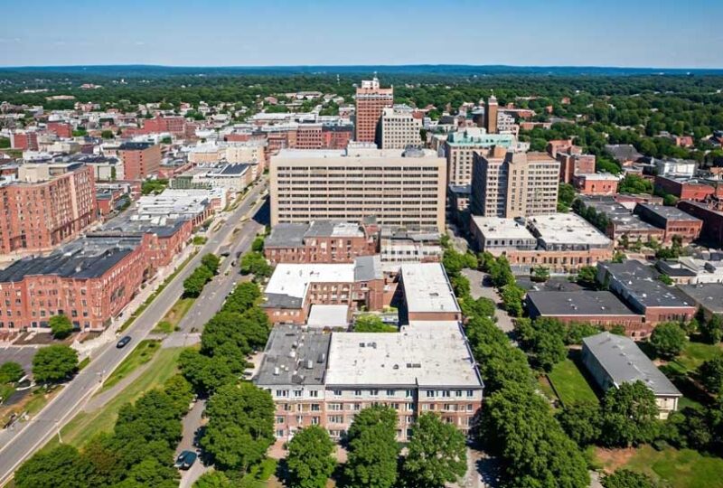 Aerial view of Holyoke, MA