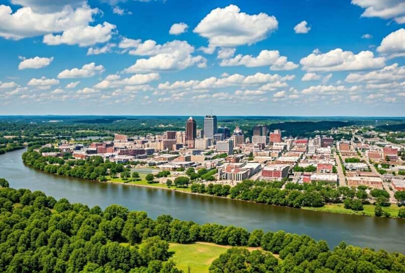 Aerial view of Jackson, TN
