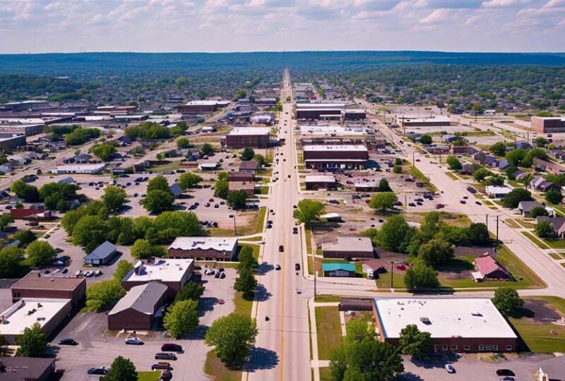 Aerial view of Joplin, MO