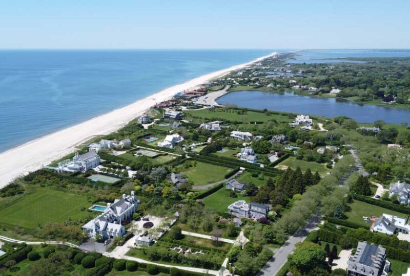 Aerial view of coastal Long Island, NY