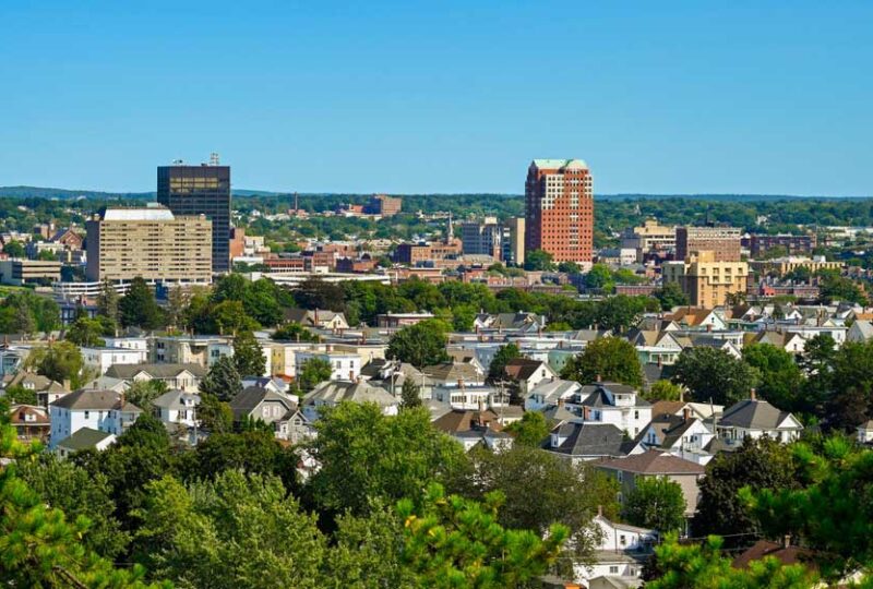 Aerial view of Manchester, NH
