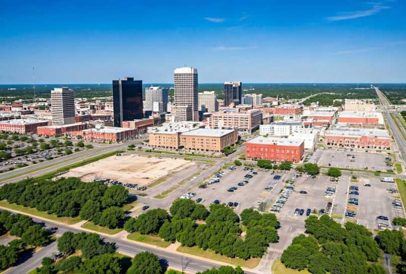 Aerial view of McKinney, TX