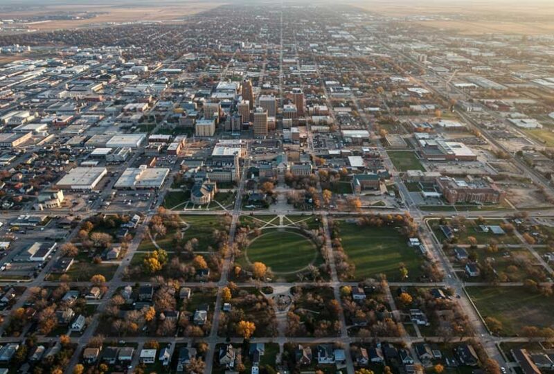 Aerial view of Pittsburg, KS
