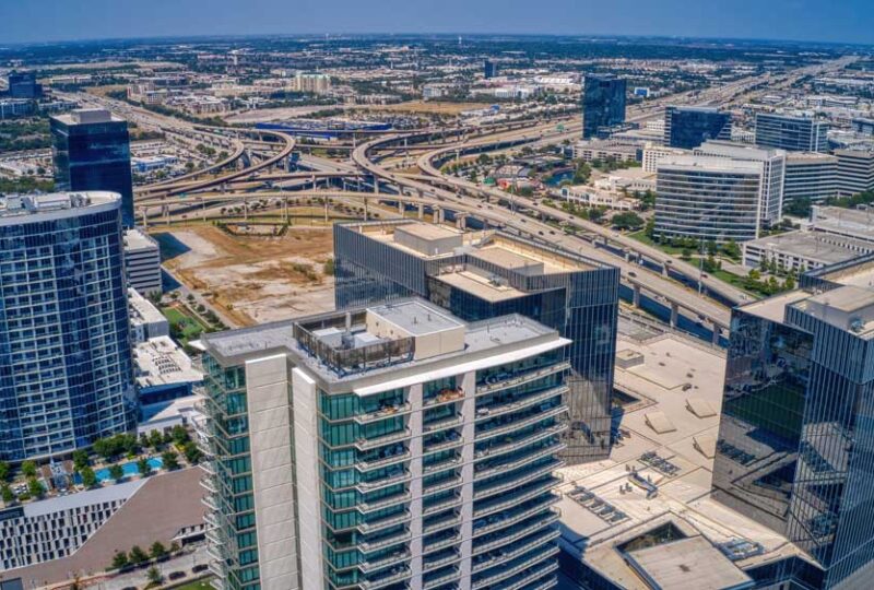 Aerial view of Plano, TX