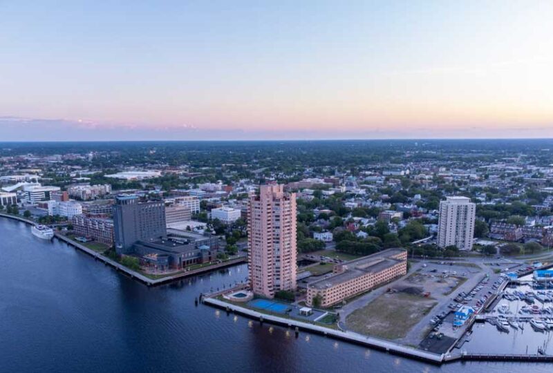 Aerial view of Portsmouth, VA