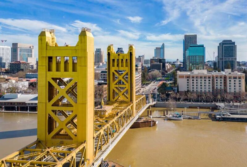 Aerial view of Sacramento, CA