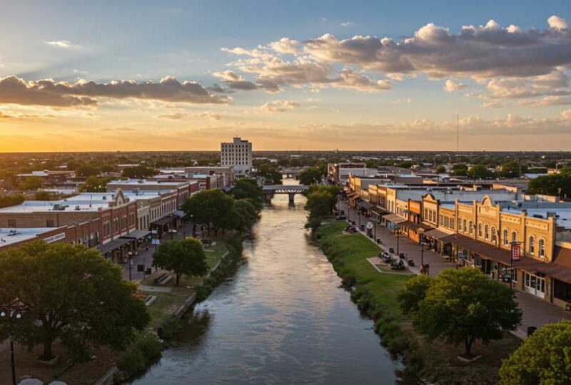 Aerial view of San Angelo, TX