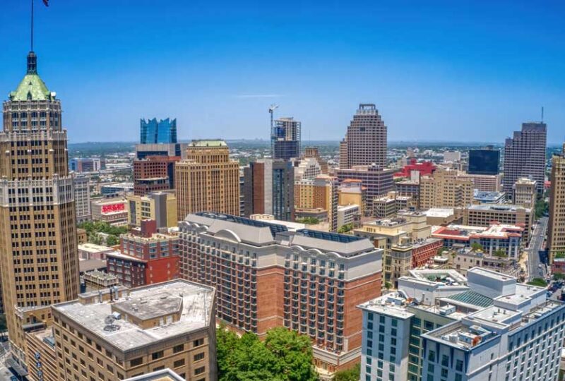 Aerial view of San Antonio, TX