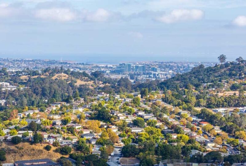 Aerial view of San Mateo, CA