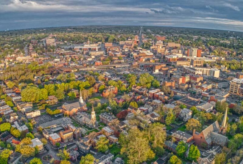 Aerial view of Schenectady, NY