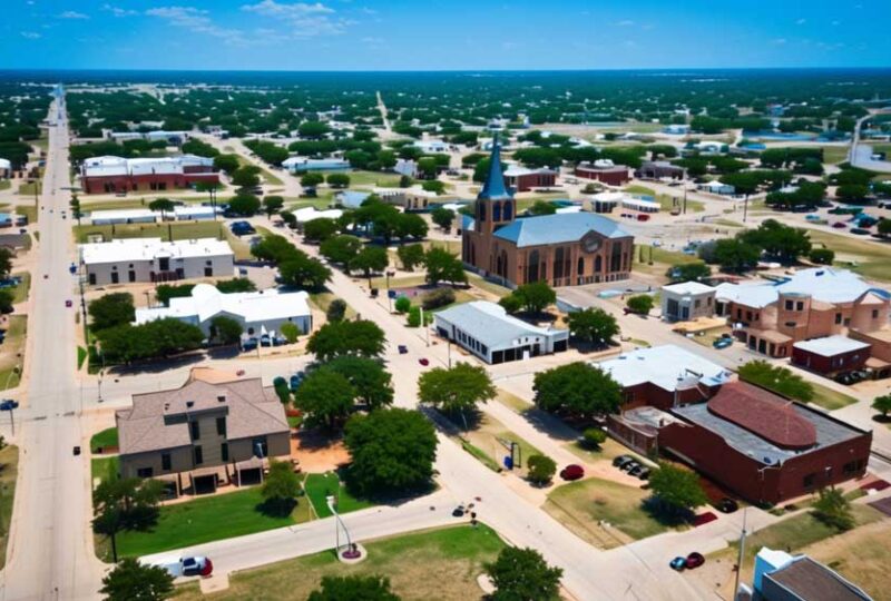 Aerial view of Sherman, TX