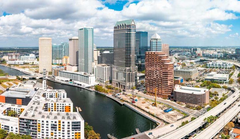 Aerial view of Tampa, FL